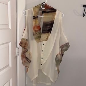Topshop Sleeveless Silk Blouse